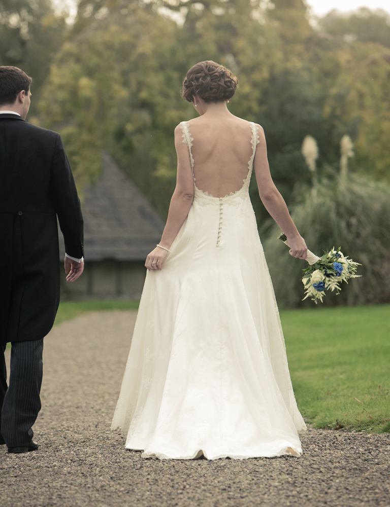 Phillipa Lepley Lace Wedding Dress with open back