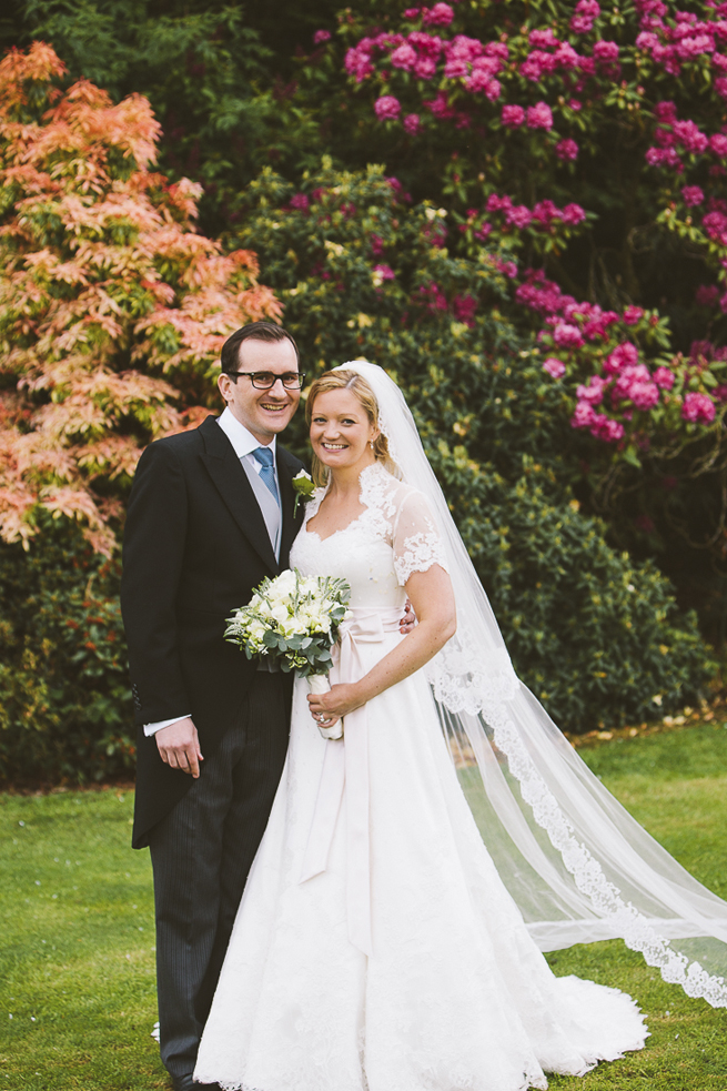 Phillipa Lepley Couture wedding dress with veil