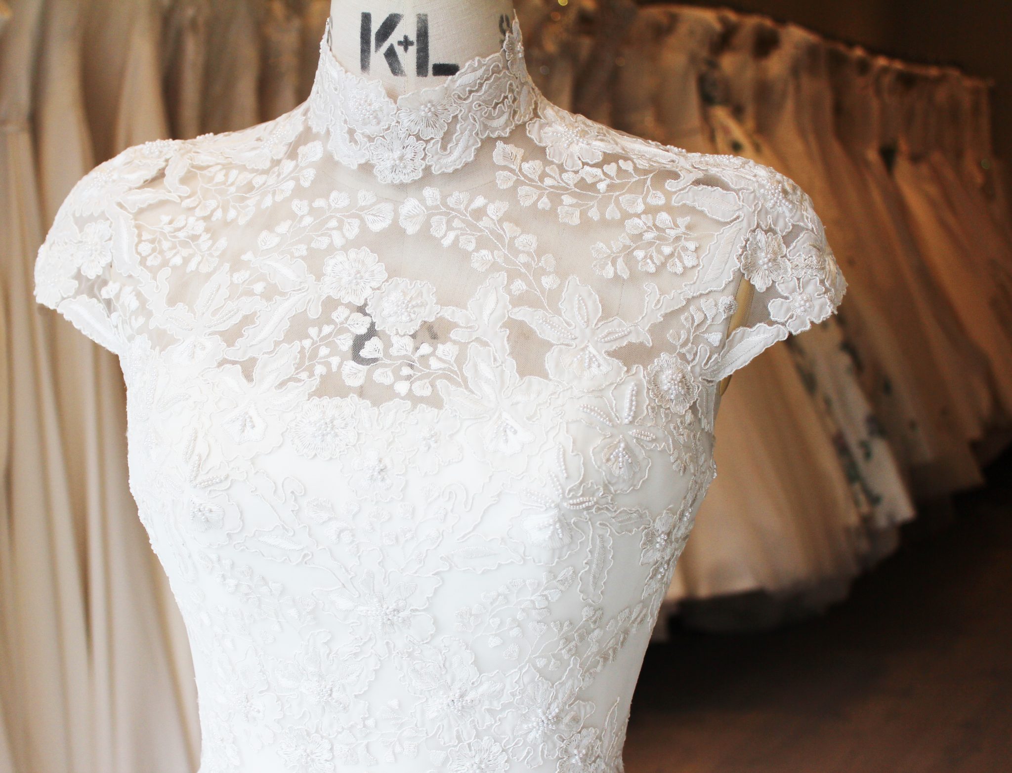 high neck bridal top