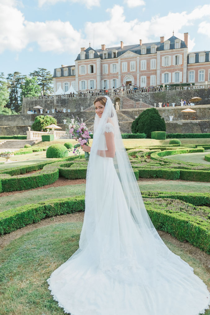 Phillipa Lepley French Lace wedding dress and family veil