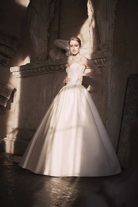 silk zibeline wedding dress