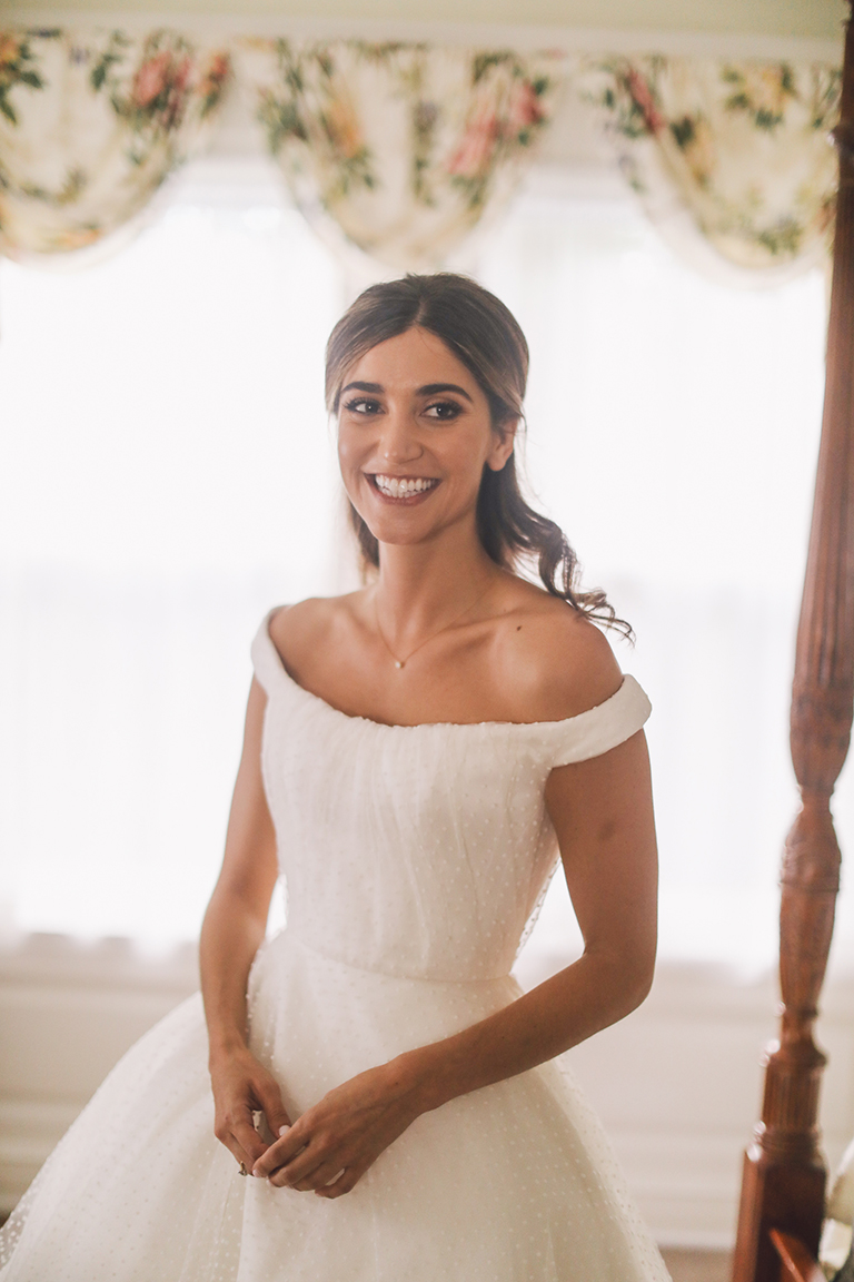 Real Bride, Poppy's Duchess Satin Wedding Dress