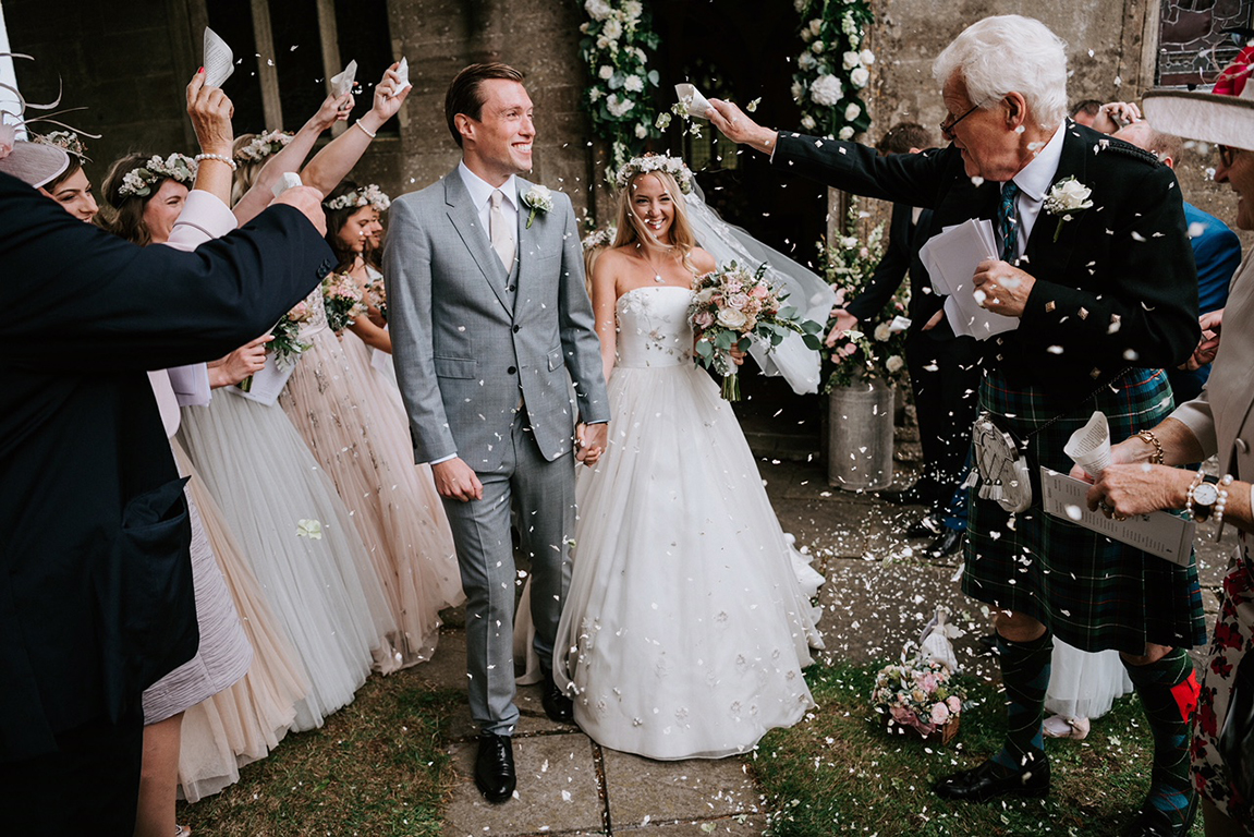 An Exquisite Hand embroidered Floral Wedding Dress