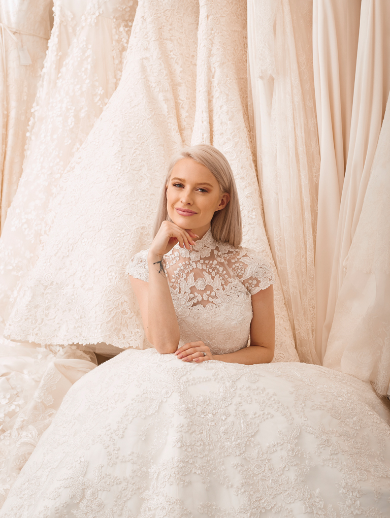 Real Bride: Susannah Sacred Delicate Lace Wedding Dress