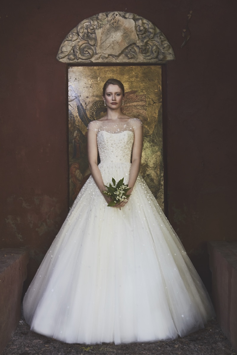 Phillipa Lepley London Wedding Dress Designer Couture Wedding Dress - Fleurette Forget Me Nots