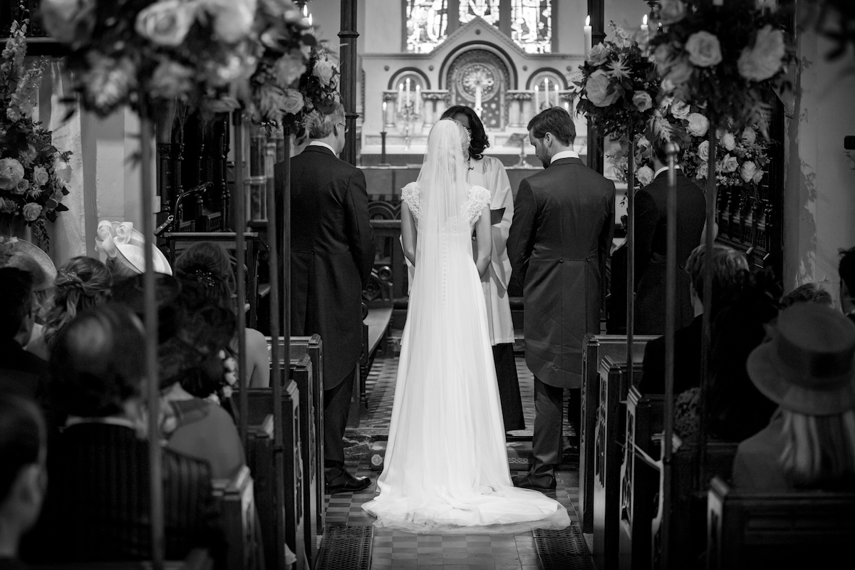 Silk, Lace & Ivory Bespoke Wedding Dress by Phillipa Lepley