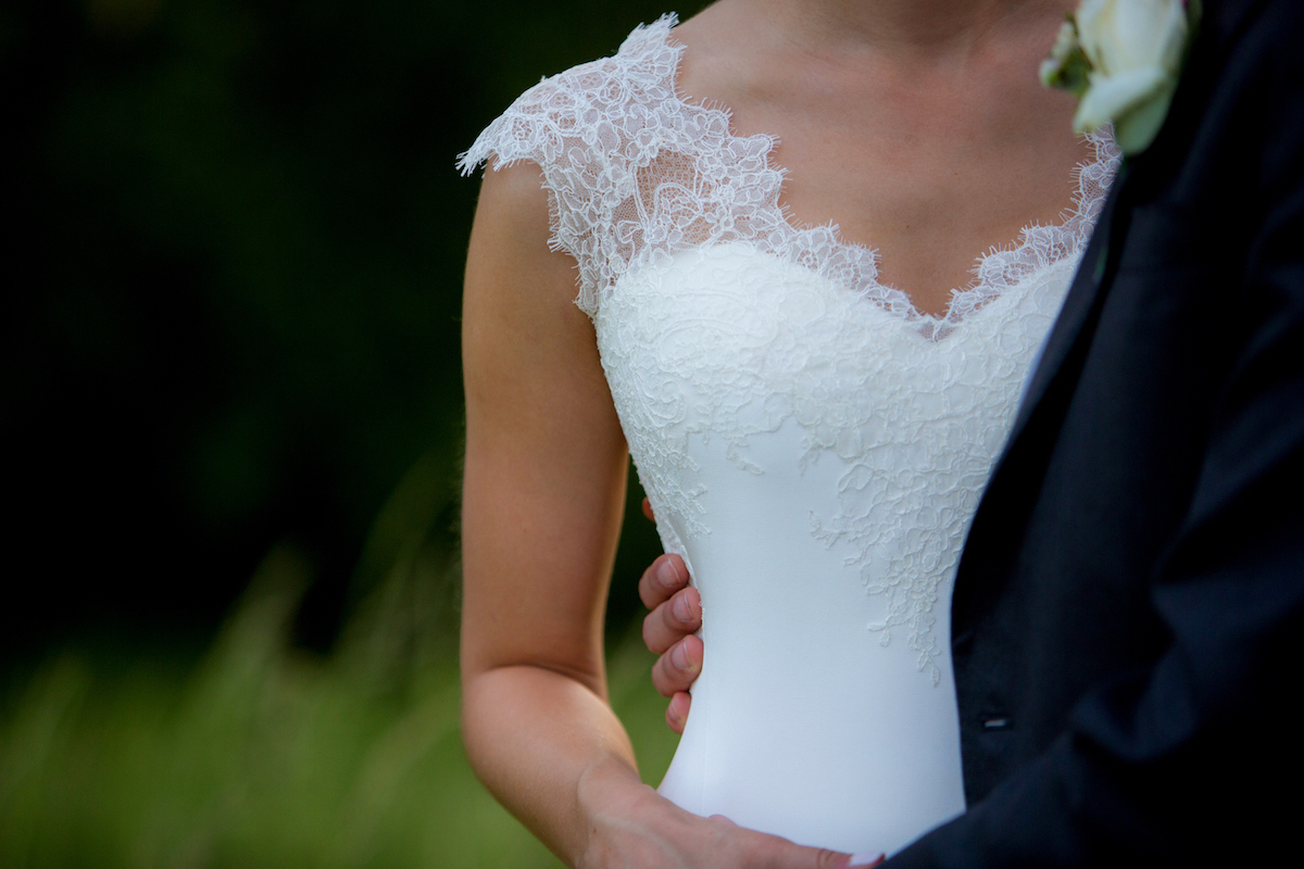 Silk, Lace & Ivory Bespoke Wedding Dress by Phillipa Lepley