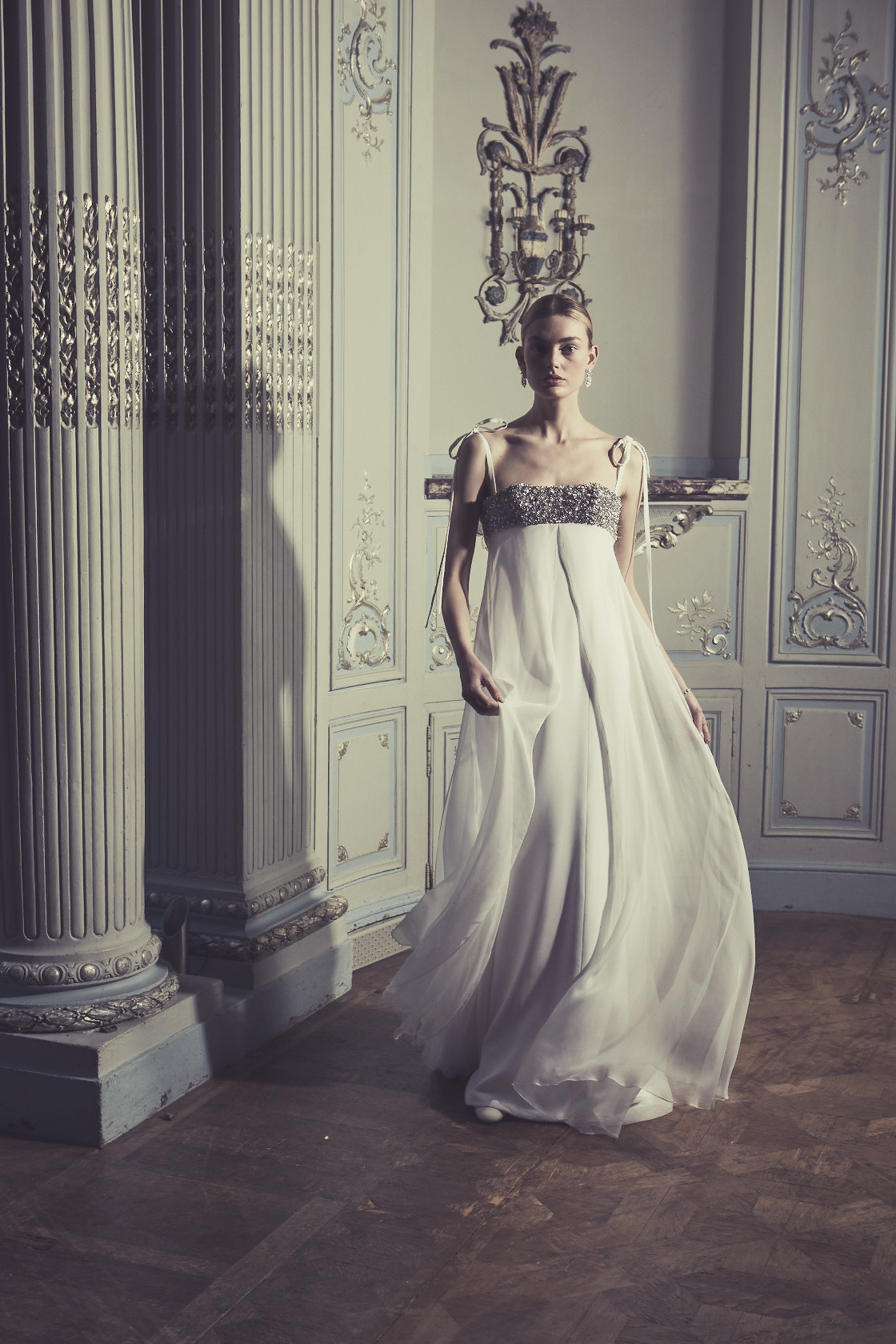 empire a line wedding dress