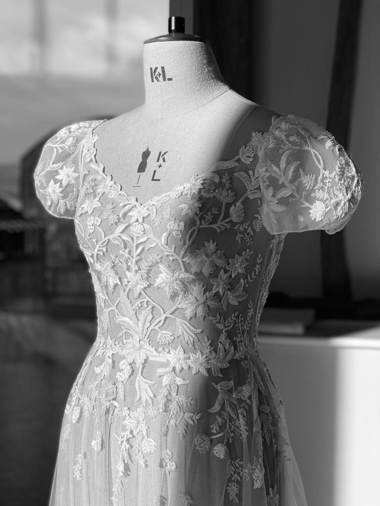 Couture Wedding Dress, Vienna Swiss Meadow